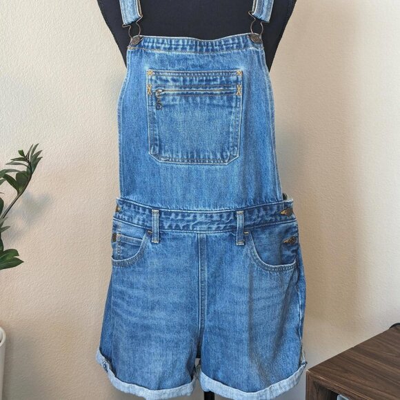 Levi Strauss & Co. Denim - Levi's Women's Denim Vintage Y2K Short Bib Overalls Orange Tab